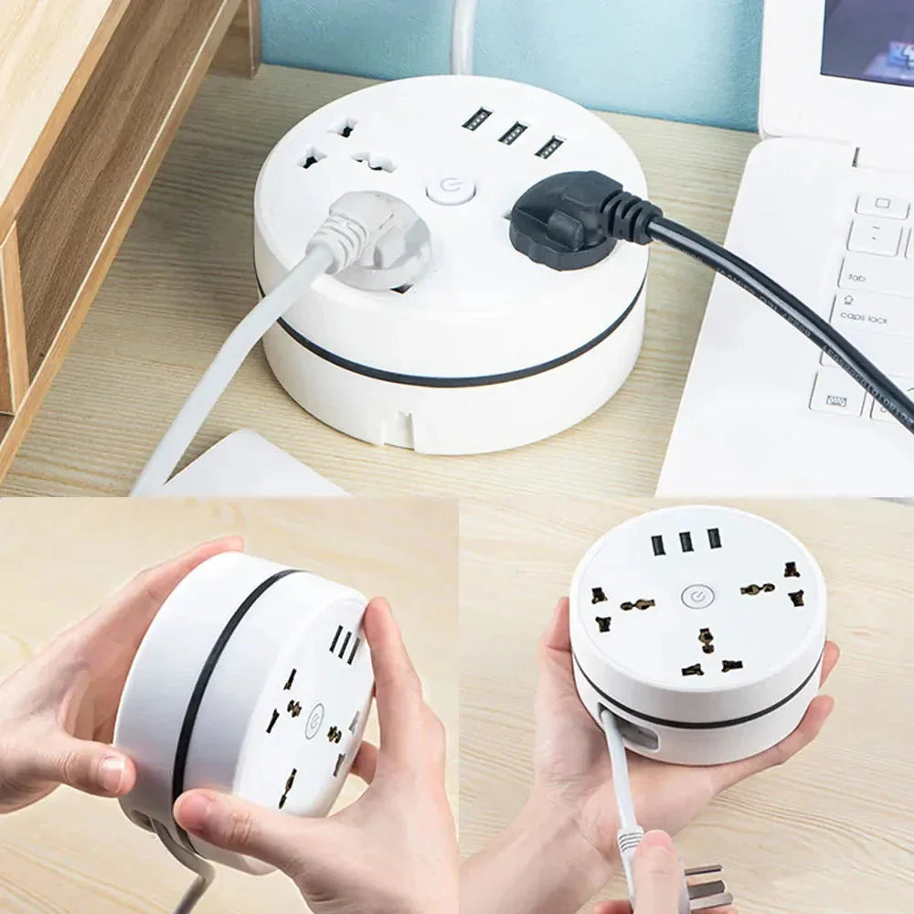 EU Plug AC Outlet Smart Home Power Strip â Multipurpose Electrical Extension Cord with USB Ports & Fast Charging